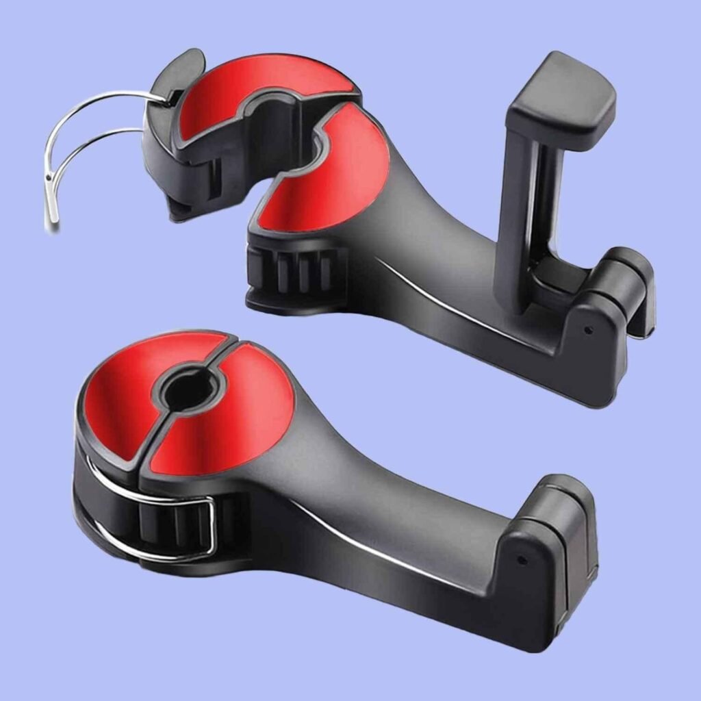Dual-Function Car Headrest Hooks With 360° Rotation
