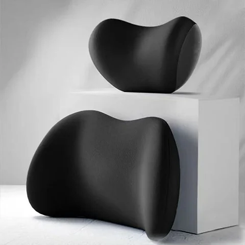 2 in 1 Memory Foam Car Seat Headrest Lumbar Support Set