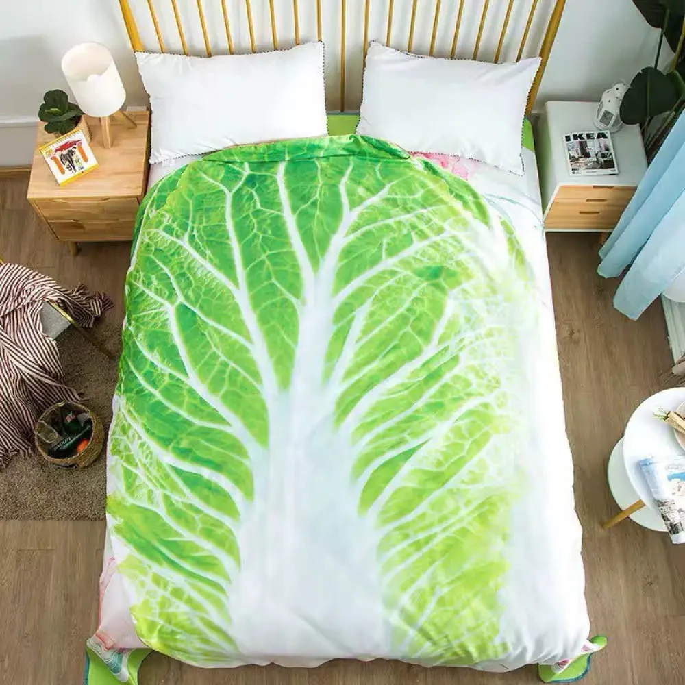 Funny Summer Flannel Cabbage Blanket