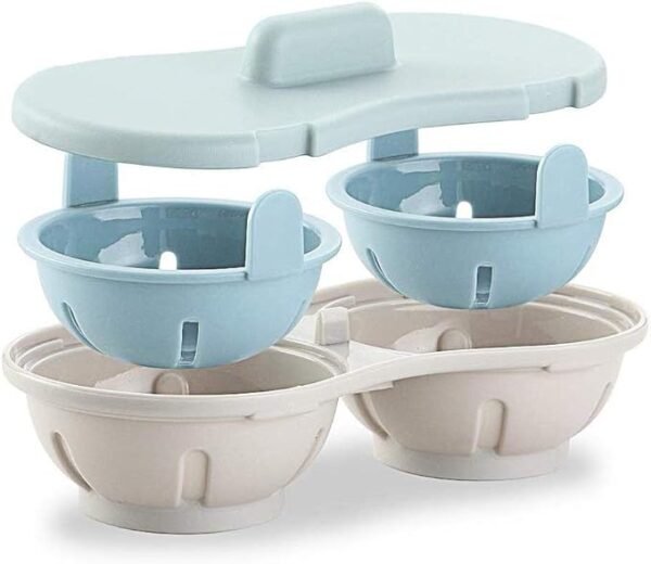 Draining Egg Boiler With Double Slot Steaming Tray For Quick Breakfast - Image 6