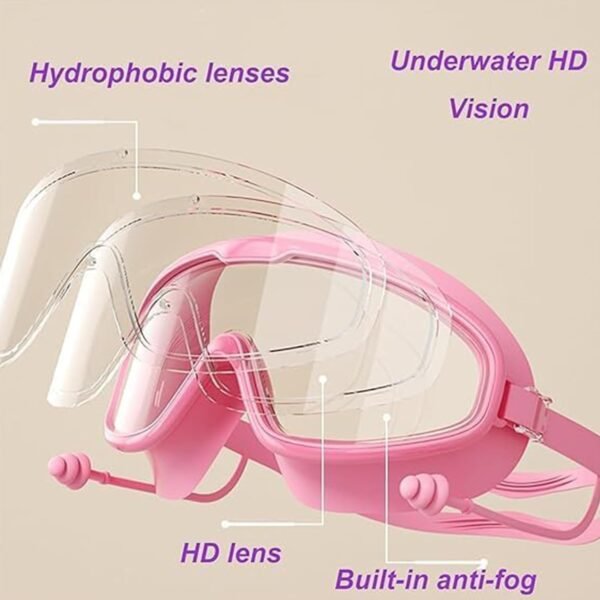 Large Frame Waterproof And Anti-Fog Children's Swimming Goggles - Image 7
