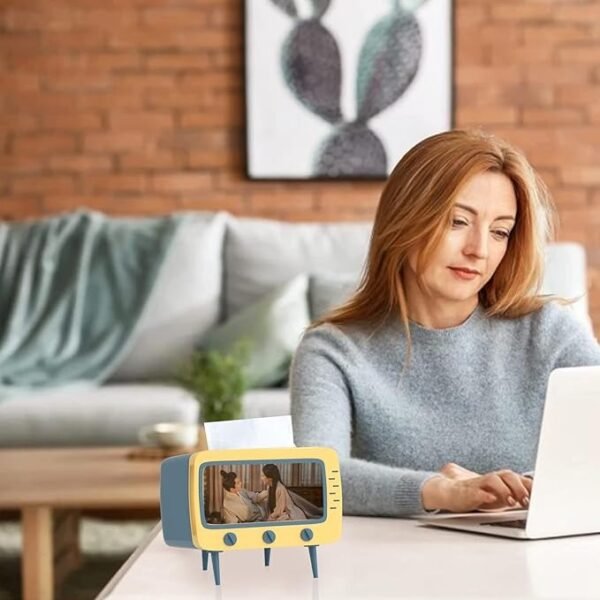 Cute Desktop TV Tissue Box Organizer - Image 6