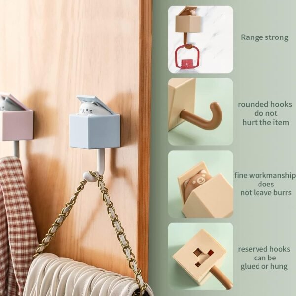 Cute Cartoon Peeping Cat Hook For Wall Decoration - Image 5