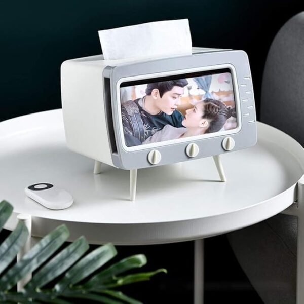 Cute Desktop TV Tissue Box Organizer - Image 8