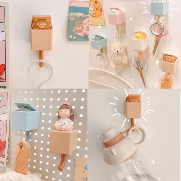 Cute Cartoon Peeping Cat Hook For Wall Decoration - Image 7