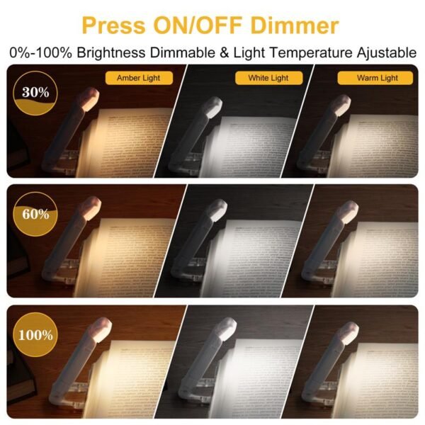 Foldable Portable USB Charging Book Light - Image 8