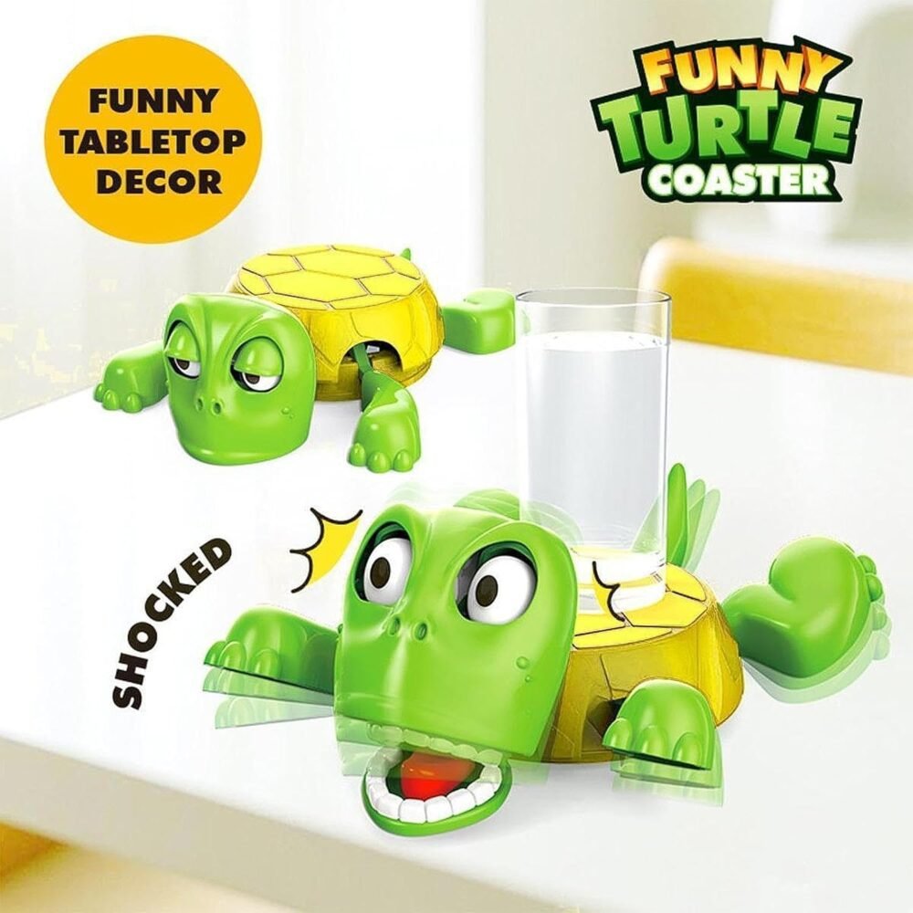 Creative 3D Turtle Coaster With Funny Expression