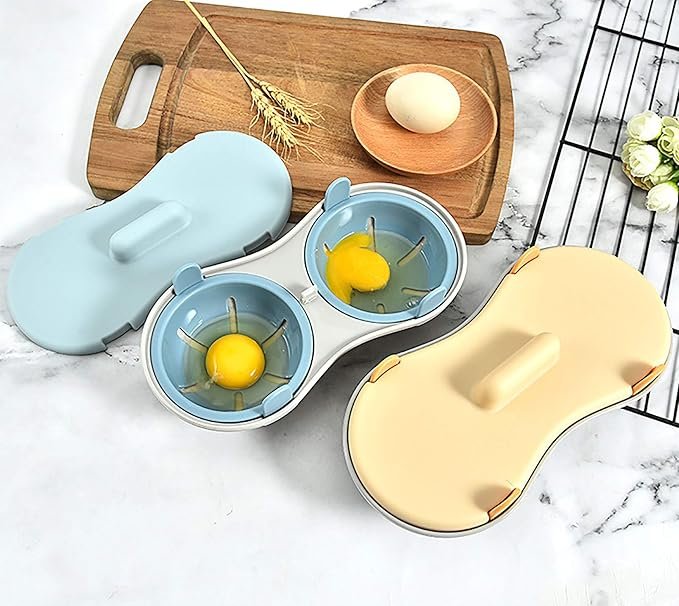 Draining Egg Boiler With Double Slot Steaming Tray For Quick Breakfast