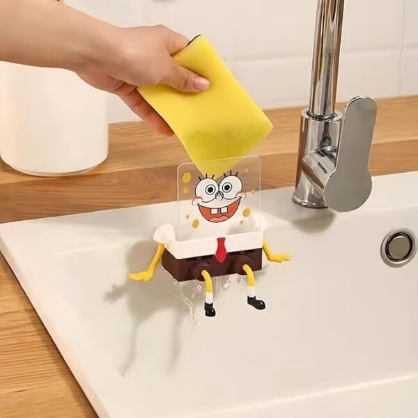 Creative Bob Sponge Holder For Kitchen Supplies - Image 4