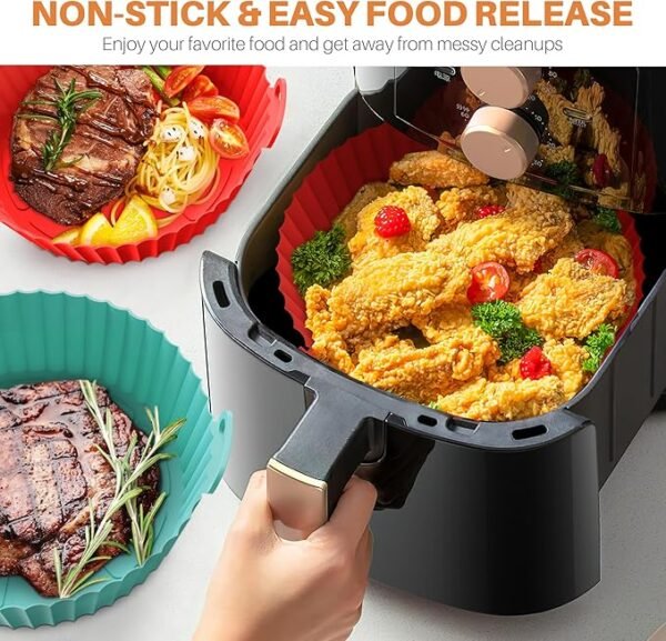 Reusable Air Fryer Silicone Baking Tray Liner - Image 4