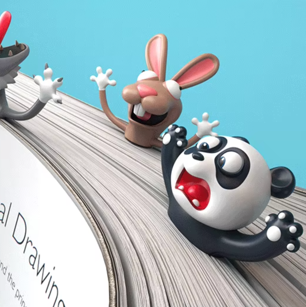 Creative Funny 3D Stereo Cartoon Animals Bookmark - Image 3