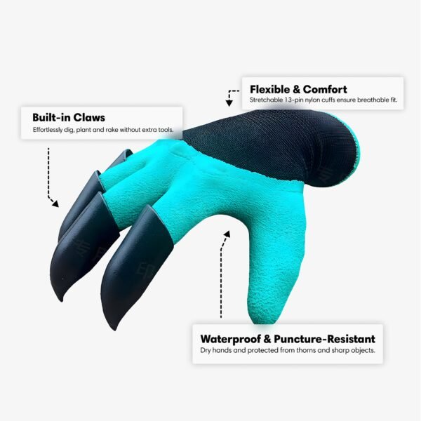 2 in 1 Protective Latex Claws Gardening Gloves - Image 8