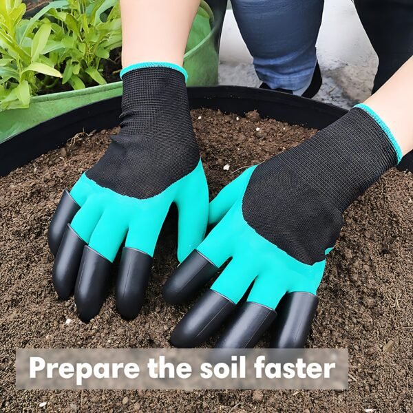 2 in 1 Protective Latex Claws Gardening Gloves - Image 3