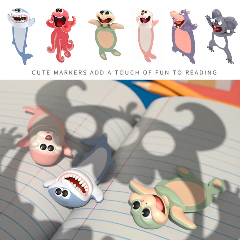 Creative Funny 3D Stereo Cartoon Animals Bookmark - Image 7