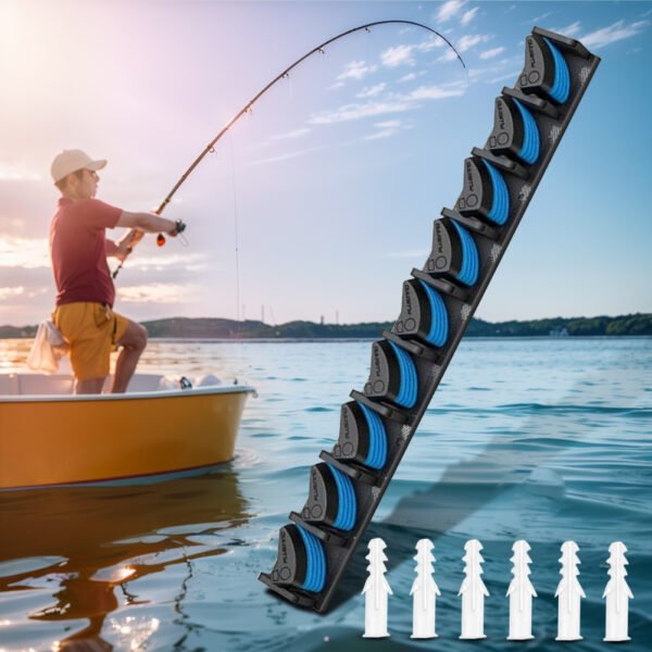 Wall Mounted Fishing Rod Holder With Universal Fit and Secure Grip Design - Image 3