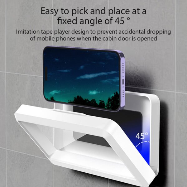 Wall Mounted Touchable Waterproof Phone Holder For Bathroom Shower - Image 3