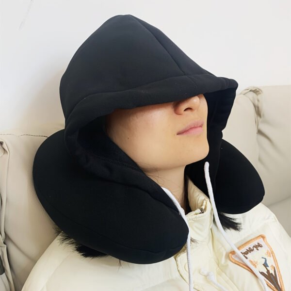 U Shape Travel Hooded Neck Pillow for Ultimate Comfort and Support - Image 9