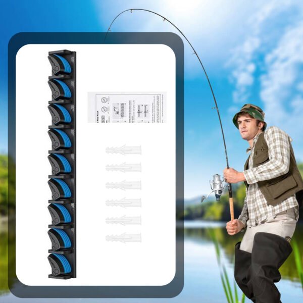 Wall Mounted Fishing Rod Holder With Universal Fit and Secure Grip Design - Image 8