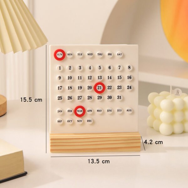 New 2025 Minimalist Wood Perpetual Calendar For Home Decoration - Image 10
