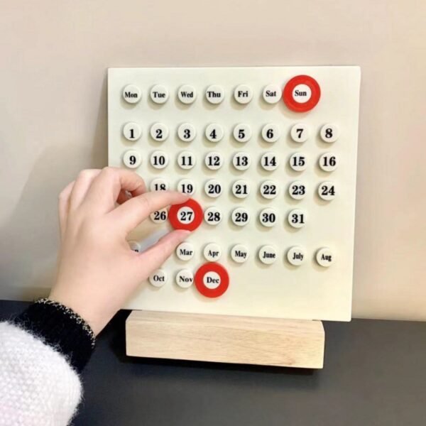 New 2025 Minimalist Wood Perpetual Calendar For Home Decoration - Image 7