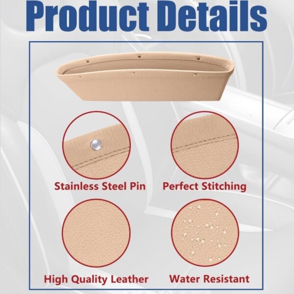 Waterproof Leather Car Seat Side Pocket For Car Interior Accessories - Image 4