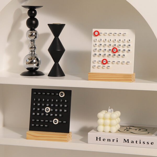 New 2025 Minimalist Wood Perpetual Calendar For Home Decoration - Image 8