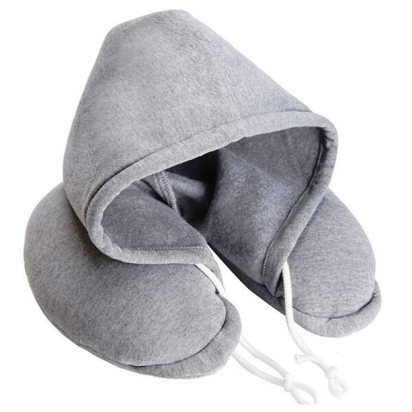U Shape Travel Hooded Neck Pillow for Ultimate Comfort and Support