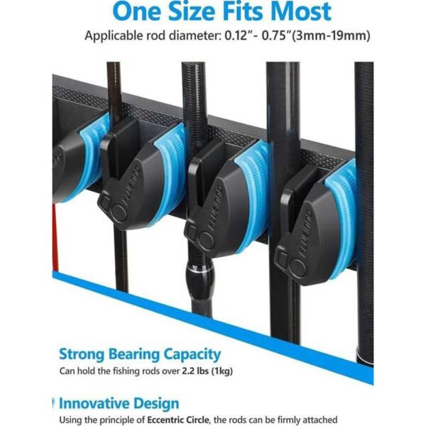 Wall Mounted Fishing Rod Holder With Universal Fit and Secure Grip Design - Image 9