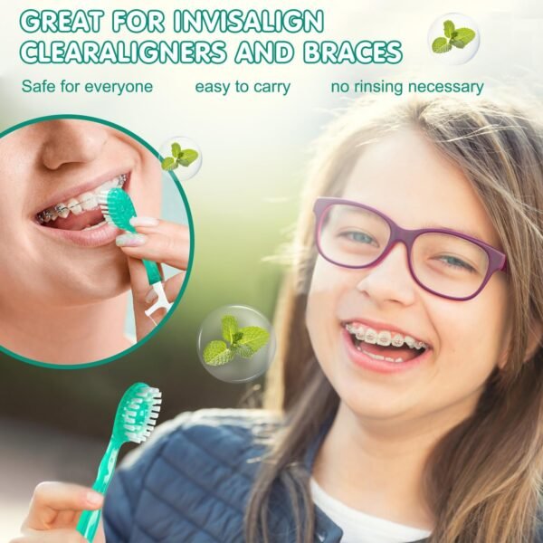 The Ultra 5in1 Mini Toothbrush Care Set with Floss, Tongue Scraper, and Toothpick for a Fresh And Confident Smile - Image 4