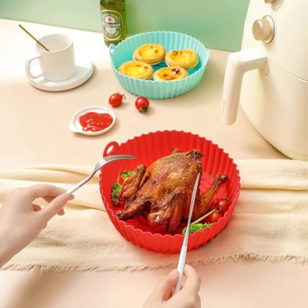 Reusable Air Fryer Silicone Baking Tray Liner - Image 3