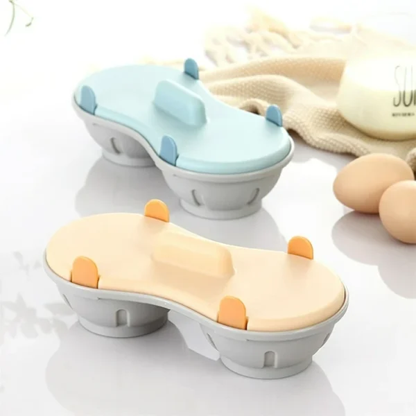 Draining Egg Boiler With Double Slot Steaming Tray For Quick Breakfast - Image 3