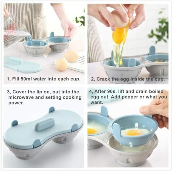 Draining Egg Boiler With Double Slot Steaming Tray For Quick Breakfast - Image 10