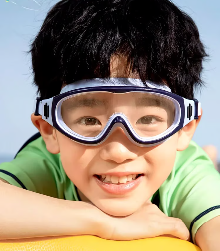 Large Frame Waterproof And Anti-Fog Children's Swimming Goggles
