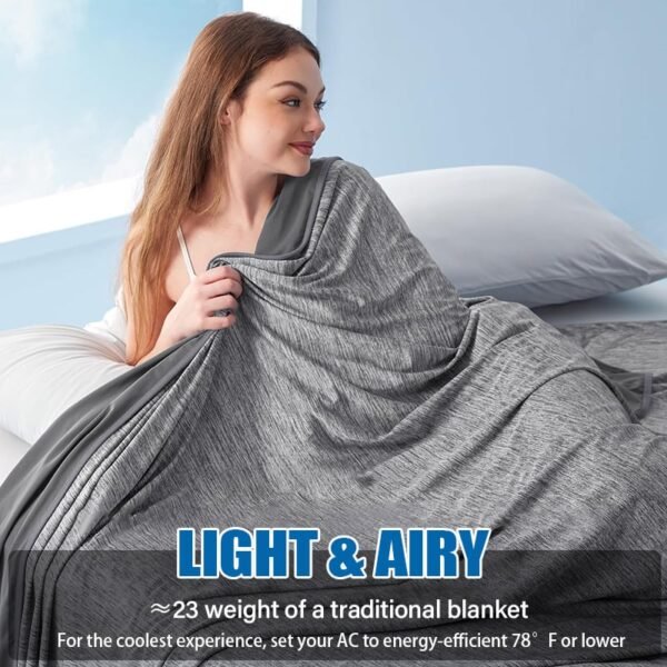 Lightweight and Breathable Summer Cooling Blanket For Cool Sleep And Night Sweats - Image 7