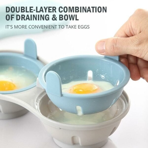 Draining Egg Boiler With Double Slot Steaming Tray For Quick Breakfast - Image 7