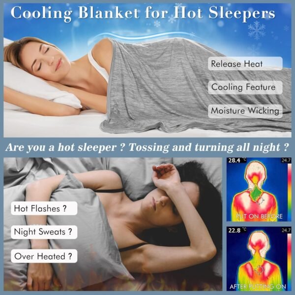 Lightweight and Breathable Summer Cooling Blanket For Cool Sleep And Night Sweats - Image 4