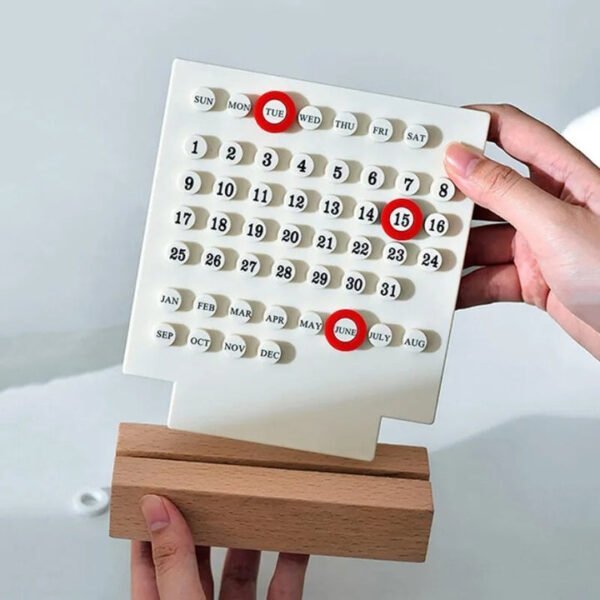 New 2025 Minimalist Wood Perpetual Calendar For Home Decoration - Image 6