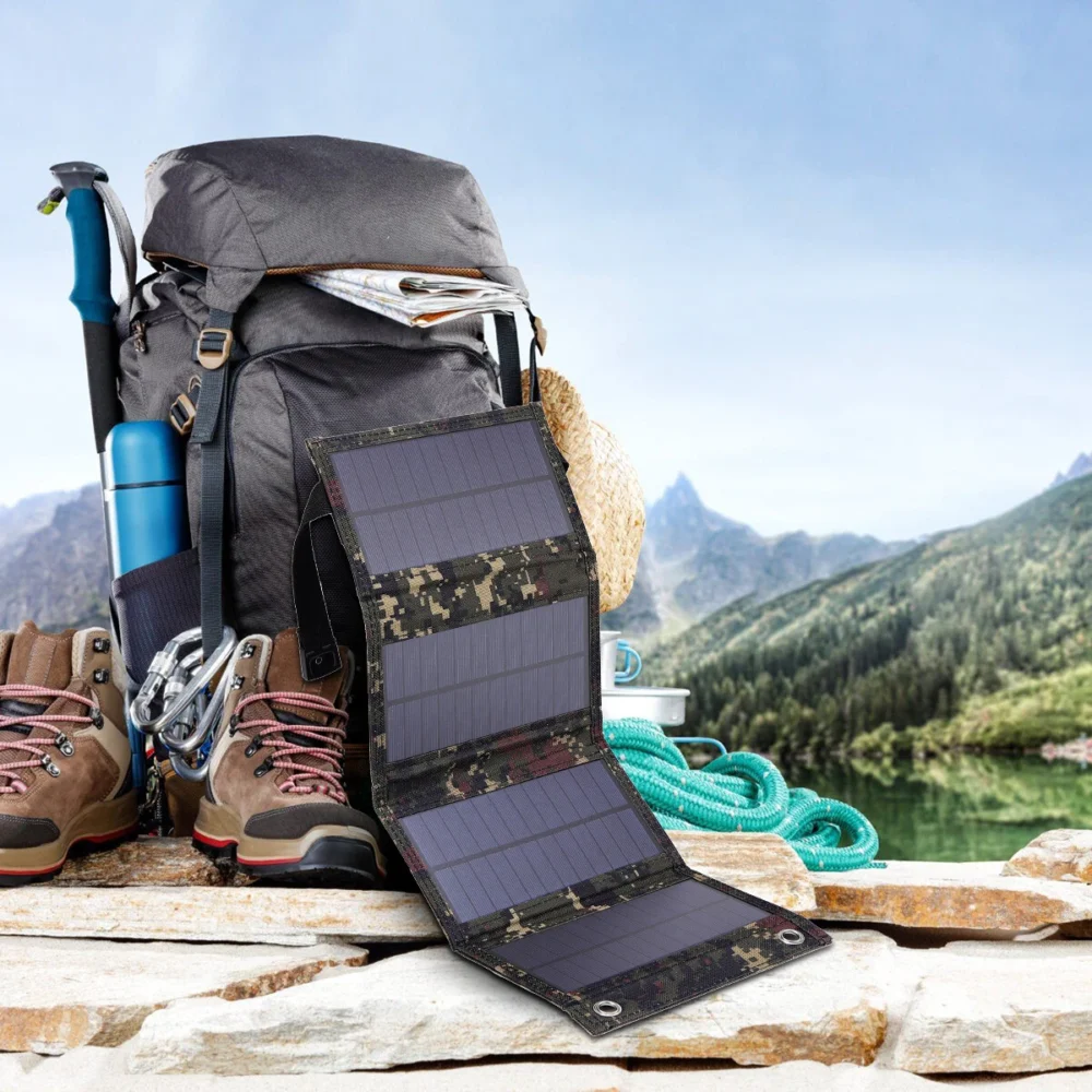 Foldable Solar Panel Charger For Your Devices On The Go!