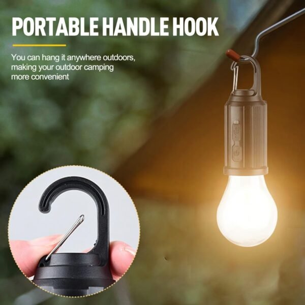Outdoor Rechargeable Solar LED Camping Light With Mounting Hooks - Image 5