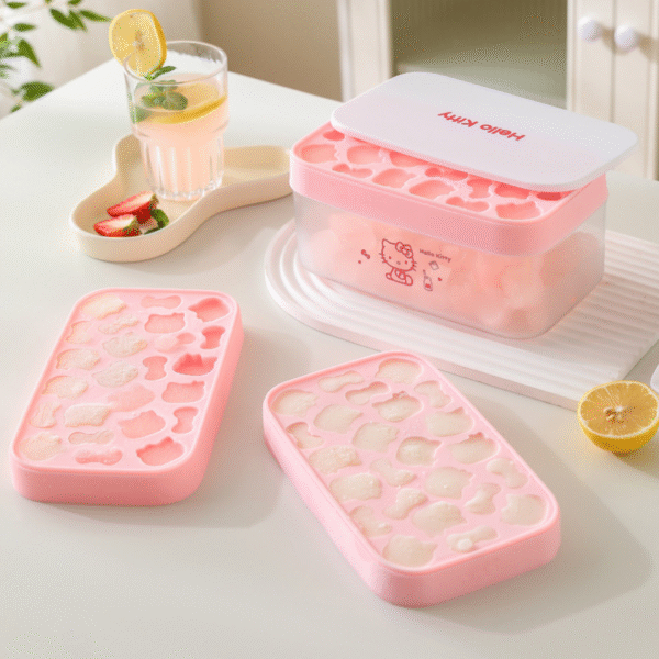 Press & Pop Hellokitty Ice Tray With Lid and Bin - Image 10