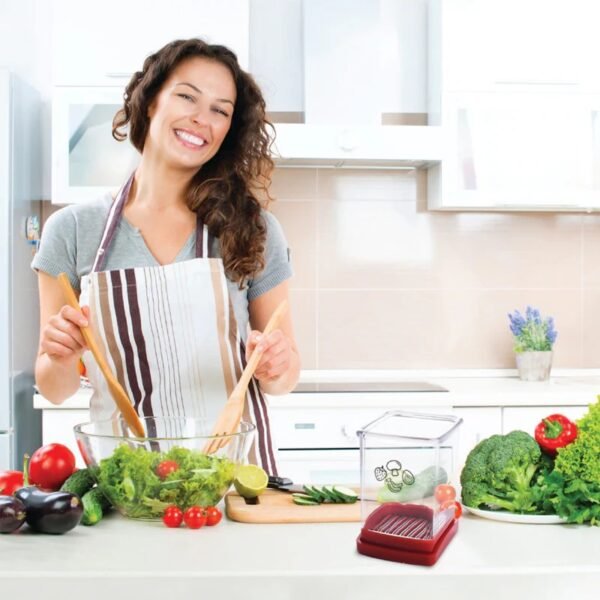 Multifunctional Fruit Slicer Cup With Push Plate, Kitchen Gadget - Image 10