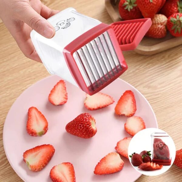 Multifunctional Fruit Slicer Cup With Push Plate, Kitchen Gadget - Image 7