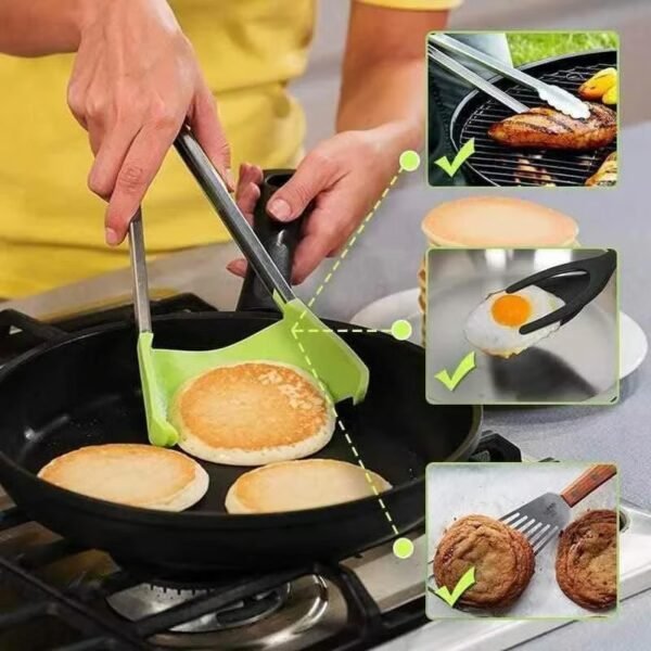 New Creative 2in1 Spatula Tongs, Kitchen Tool - Image 8