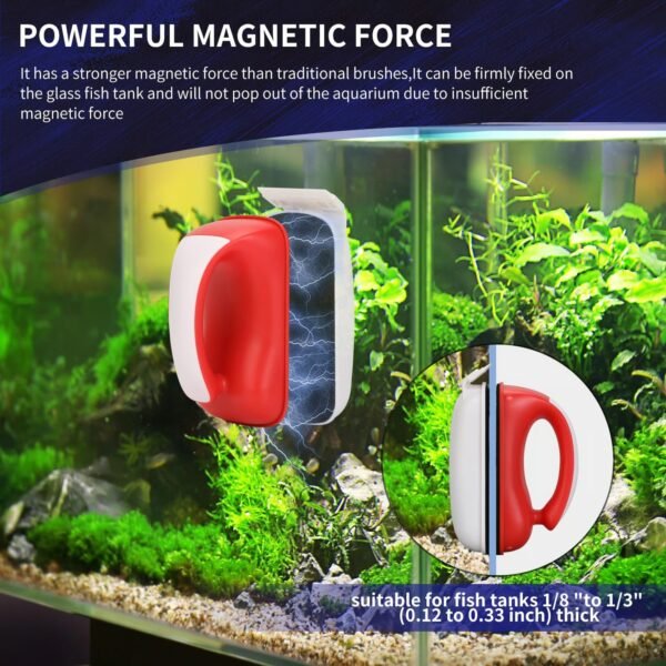 Aquarium Magnet Glass Cleaner Brush - Image 2