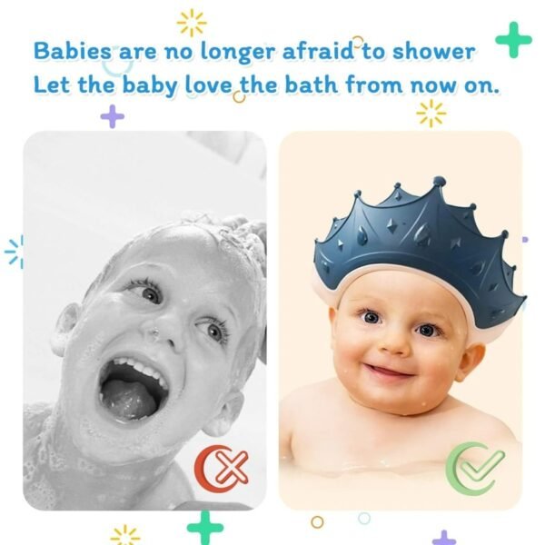 Anti-Splash Soft Silicone Baby Bath Visor - Image 8