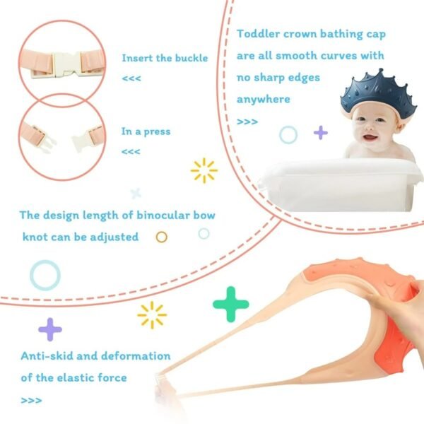Anti-Splash Soft Silicone Baby Bath Visor - Image 9