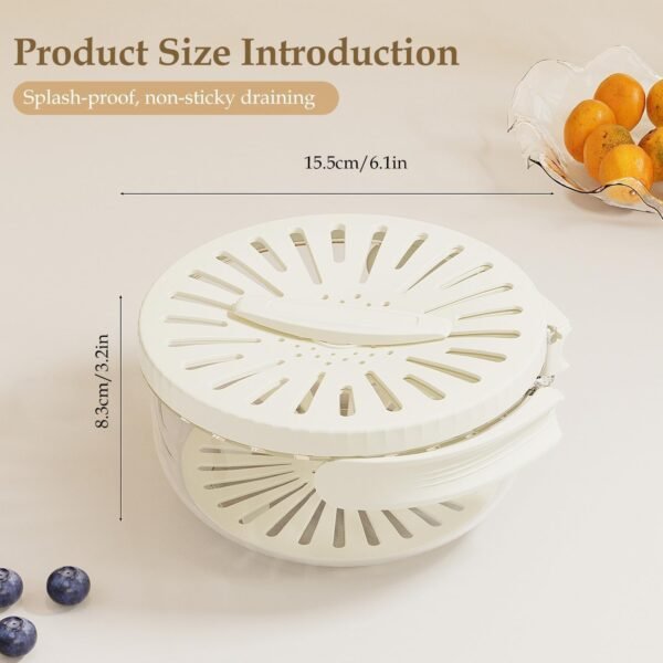 3-in-1 Multi-Use Colander Bowl For Quick & Easy Fruit & Veggie Washer & Strainer - Image 6