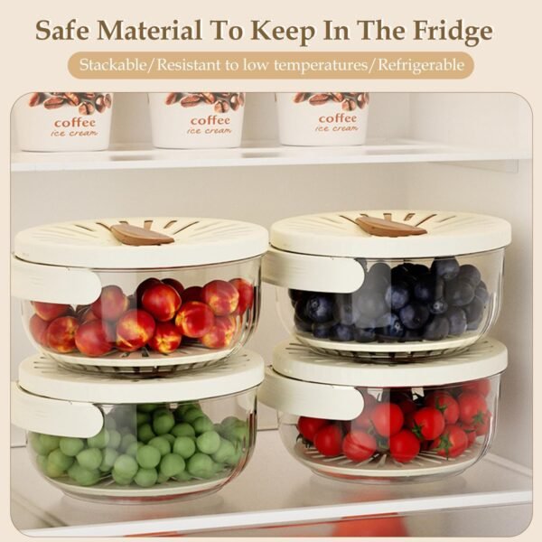 3-in-1 Multi-Use Colander Bowl For Quick & Easy Fruit & Veggie Washer & Strainer - Image 3