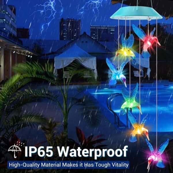 Solar-Powered LED Sparkling Wind Chimes - Image 3