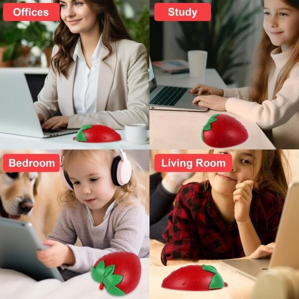 🔥 Today Only 🔥 Cute Wireless 2.4G Heart Strawberry Mouse For Laptop PC - Image 5